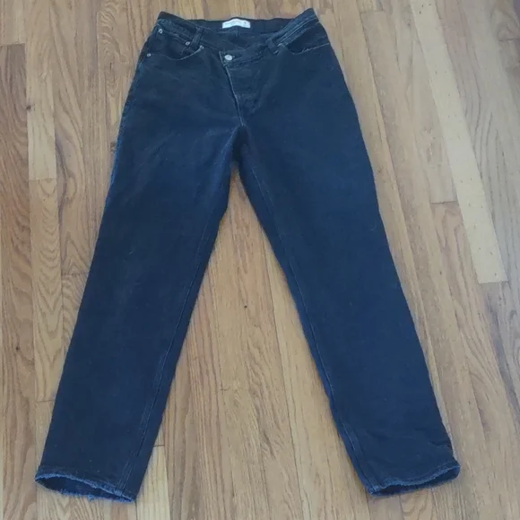 Abercrombie & Fitch Black Straight Leg Jeans Size 28/6L - Picture 3 of 11